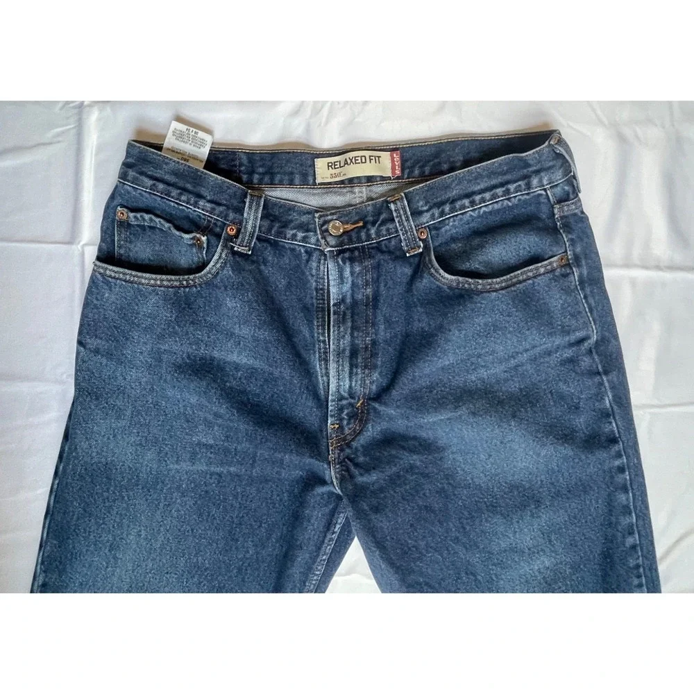 Levi's 550 Men's Jeans 36X34 Blue Medium Wash Relaxed Fit Cotton Casual 5 Pocket